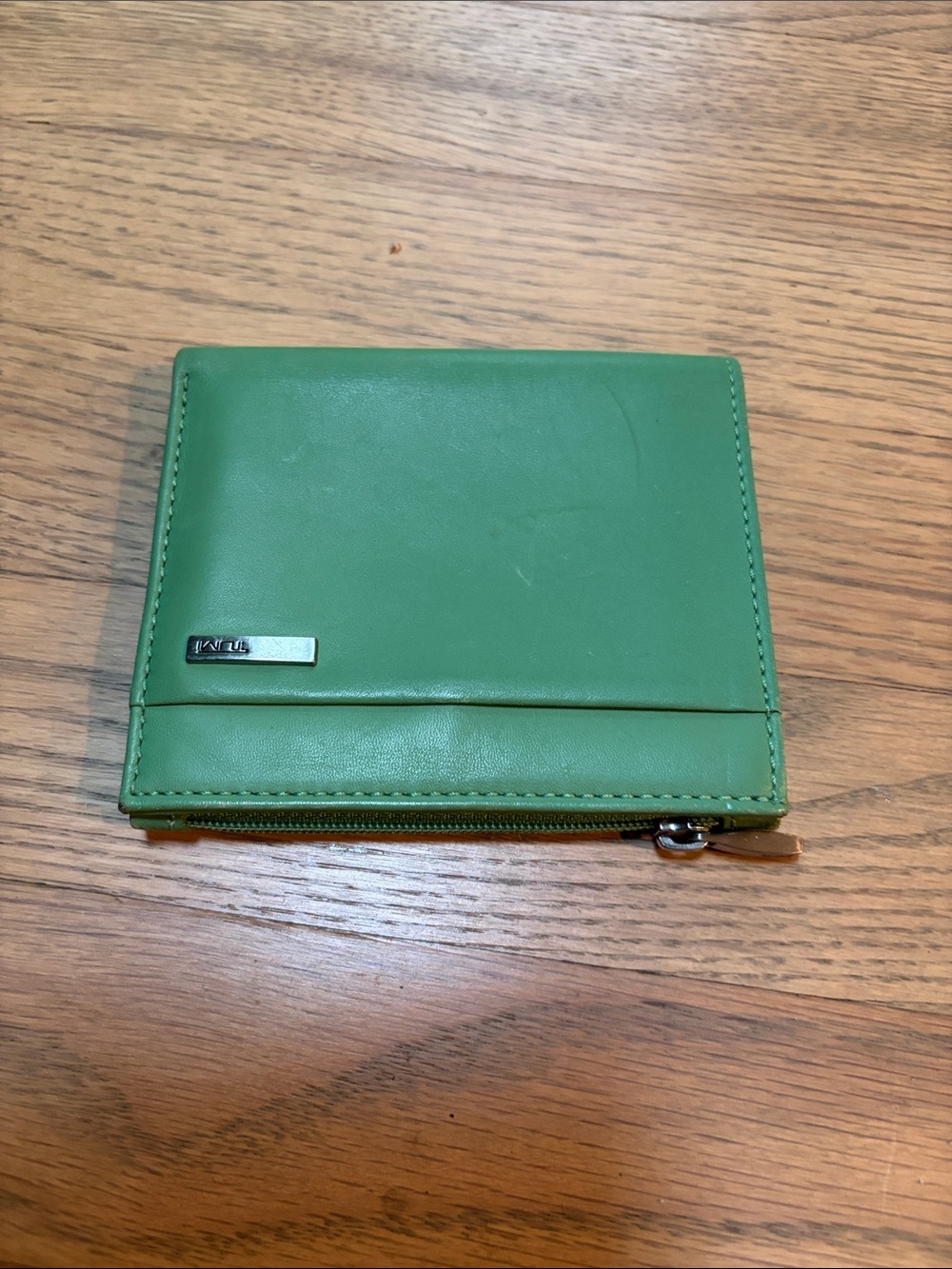 Tumi Green Leather Wallet